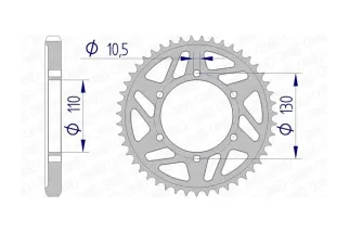 Kit chaîne AFAM 530 XHR4 - 17/45-118 - Couronne alu standard