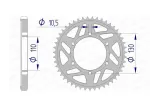 Kit chaîne AFAM 530 XHR4 - 17/45-118 - Couronne alu standard