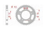 Kit chaîne AFAM 530 XHR4 - 17/42-118 - Couronne acier standard