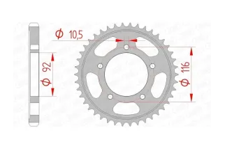 Kit chaîne AFAM 530 XHR4 - 17/42-118 - Couronne acier standard