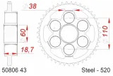 Kit chaîne AFAM 520 XHR4 - 15/43-106 - Couronne acier standard