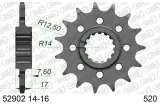 Kit chaîne AFAM 520 XHR4 - 15/43-106 - Couronne acier standard
