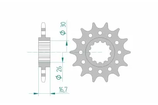 Kit chaîne AFAM 520 XHR4 - 16/40-106 - Couronne alu standard