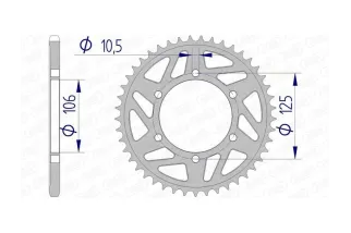 Kit chaîne AFAM 520 XSR4 - 16/46-118 - Couronne alu standard