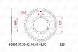 Kit chaîne AFAM 525 XHR4 - 16/44-110 - Couronne acier standard