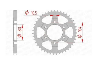 Kit chaîne AFAM 525 XHR4 - 15/40-110 - Couronne acier standard