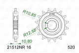 Kit chaîne AFAM 520 XSR4- 16/46-118 - Couronne acier standard