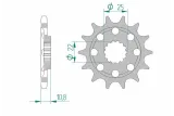 Kit chaîne AFAM 525 XHR4 - 15/41-110 - Couronne acier standard
