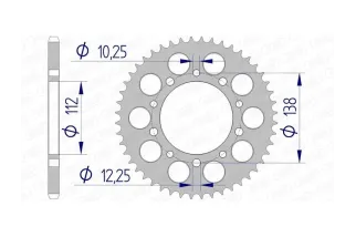 Kit chaîne AFAM 520 XSR4 - 16/43-118 - Couronne alu standard