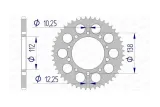 Kit chaîne AFAM 520 XSR4 - 16/43-118 - Couronne alu standard