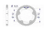 Kit chaîne AFAM 525 XHR4 - 15/41-110 - Couronne alu standard
