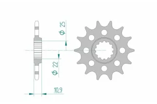 Kit chaîne AFAM 520 XSR4 - 16/46-118 - Couronne alu standard