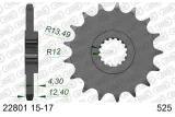 Kit chaîne AFAM 525 XHR4 - 17/45-120 - Couronne acier standard