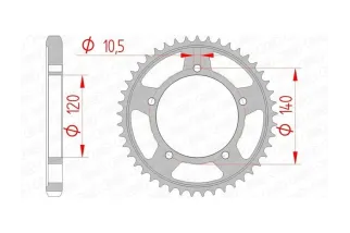 Kit chaîne AFAM 530 XHR4 - 18/43-118 - Couronne acier standard
