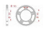 Kit chaîne AFAM 530 XHR4 - 18/43-118 - Couronne acier standard