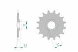 Kit chaîne AFAM 428MX2 14/48-112 - Couronne alu anti-boue