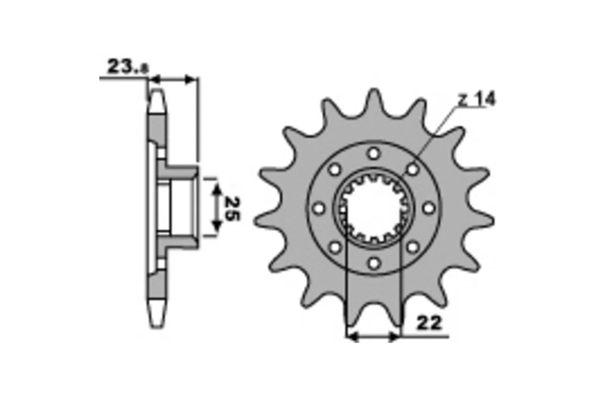 Pignon PBR acier standard - 525