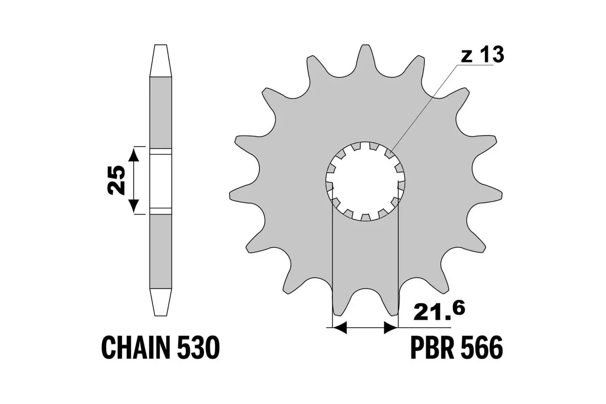Pignon PBR acier standard - 520