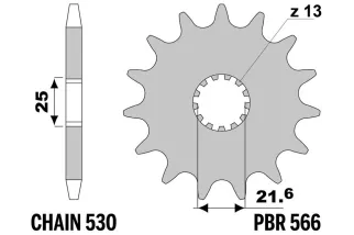 Pignon PBR acier standard - 520