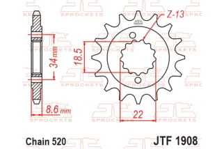 Pignon JT SPROCKETS acier standard - 520