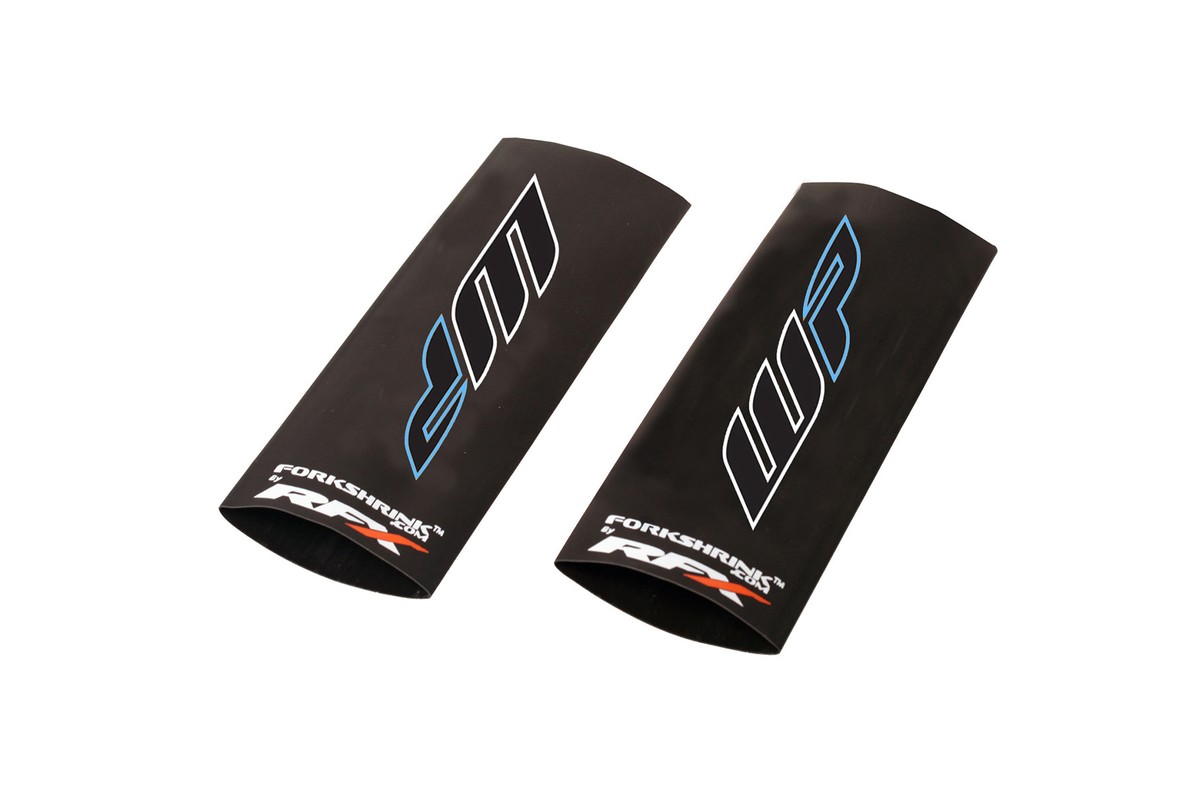 Protection de fourche supérieure RFX Race Series Forkshrink logo WP - blanc/bleu