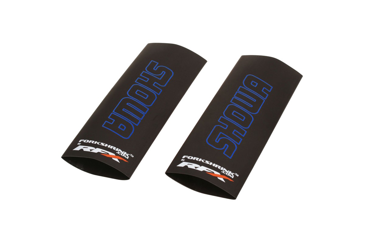 Protection de fourche supérieure RFX Race Series Forkshrink logo Showa - bleu