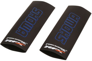 Protection de fourche supérieure RFX Race Series Forkshrink logo Showa - bleu