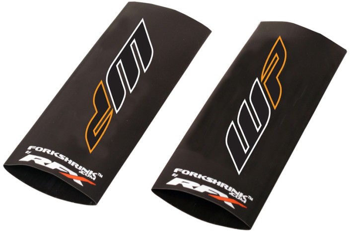 Protection de fourche supérieure RFX Race Series Forkshrink logo WP - blanc/orange