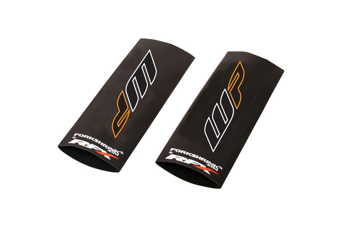 Protection de fourche supérieure RFX Race Series Forkshrink logo WP - blanc/orange