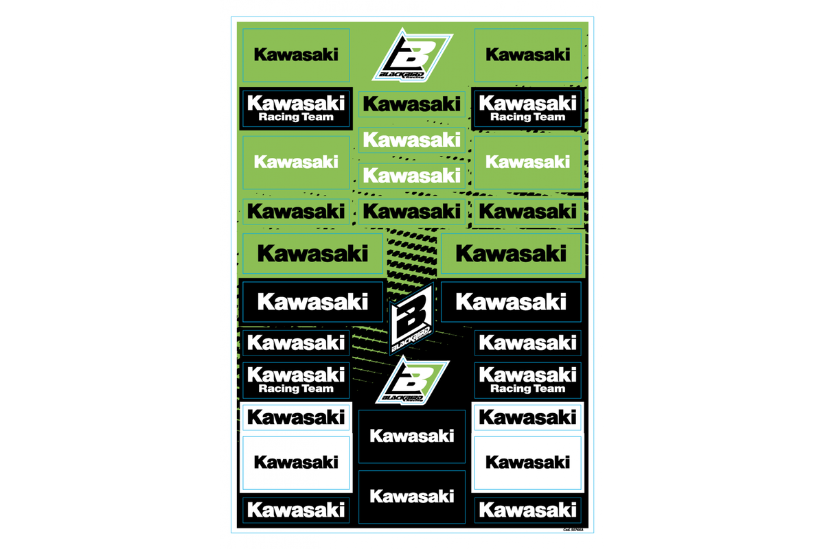 Planche de stickers BLACKBIRD PVC - Kawasaki