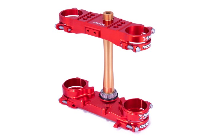 Té de fourche XTRIG ROCS Tech Offset 22 mm - rouge Honda CRF250R/450R