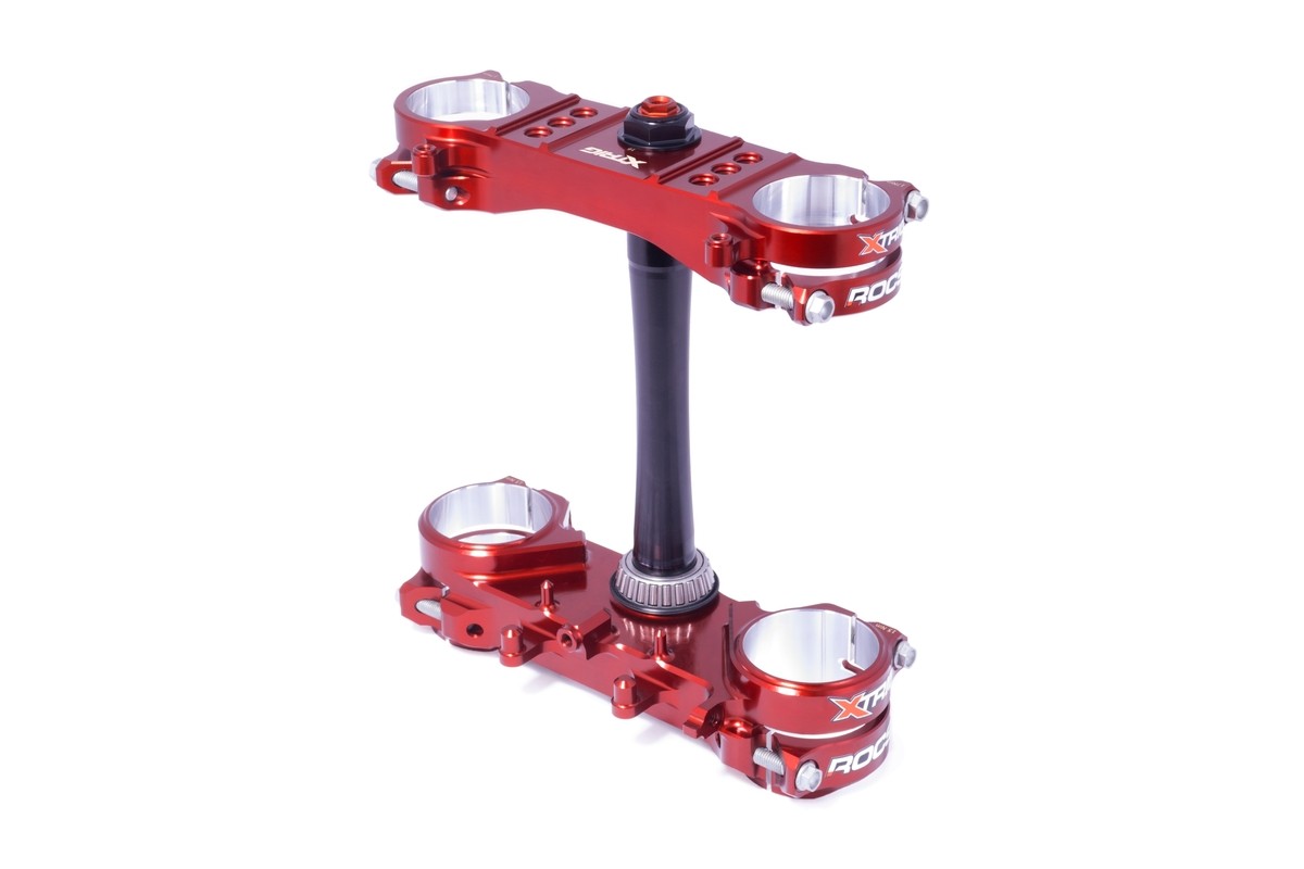 Té de fourche XTRIG ROCS Pro Supermotard Offset Ø14-16mm rouge Honda CRF250R/450R