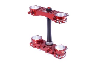 Té de fourche XTRIG ROCS Pro Supermotard Offset Ø14-16mm rouge Honda CRF250R/450R