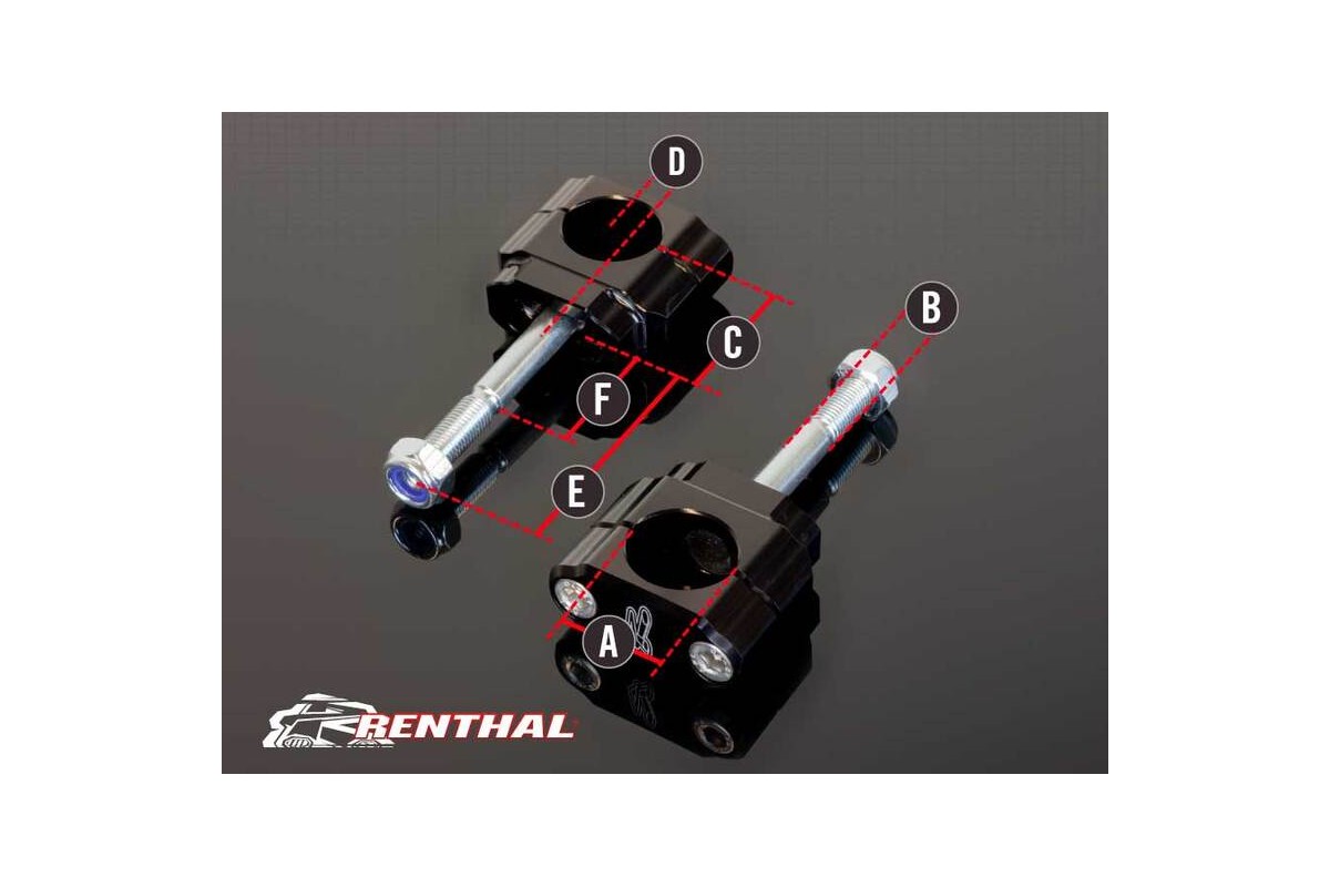 Pontets de guidon RENTHAL Ø28,6mm Fatbar/Twinwall