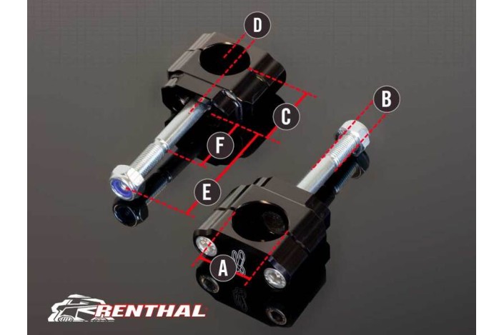 Pontets de guidon RENTHAL Ø28,6mm Fatbar/Twinwall Honda CR125R/250R