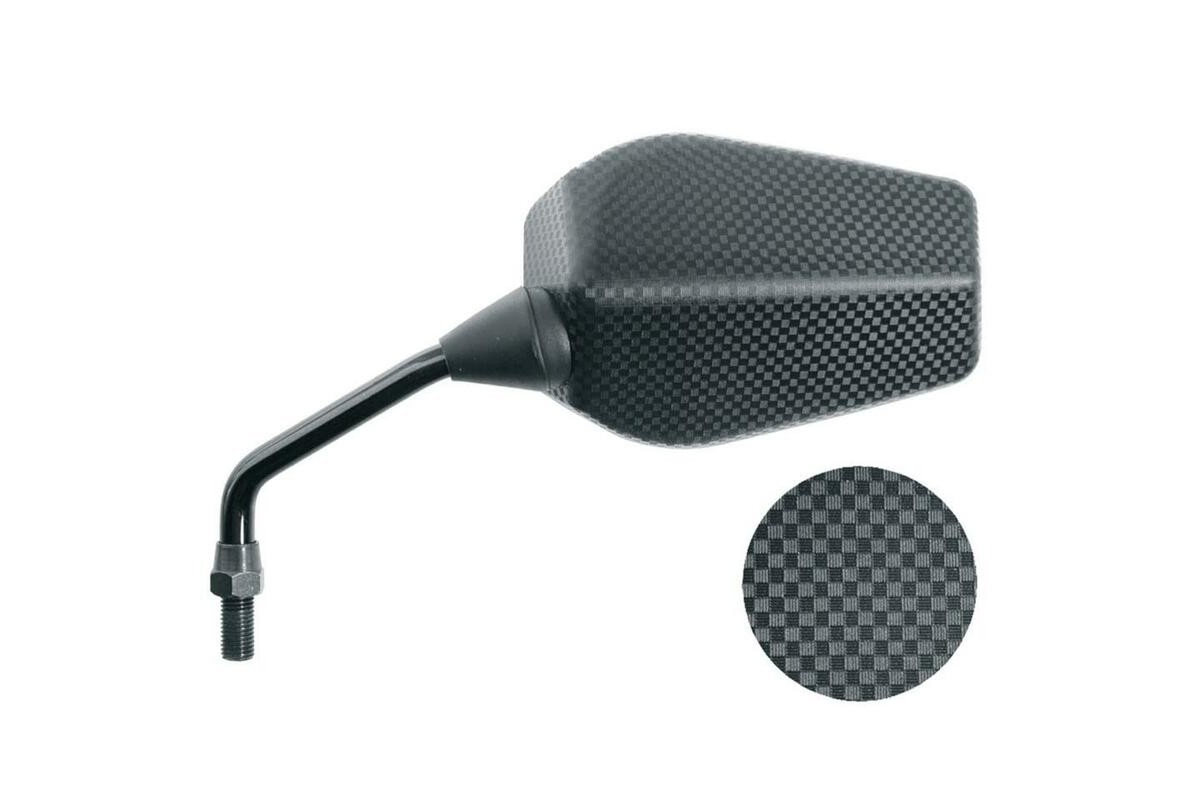 Rétroviseur VICMA F1 rectangulaire gauche universel M10/125 - carbone