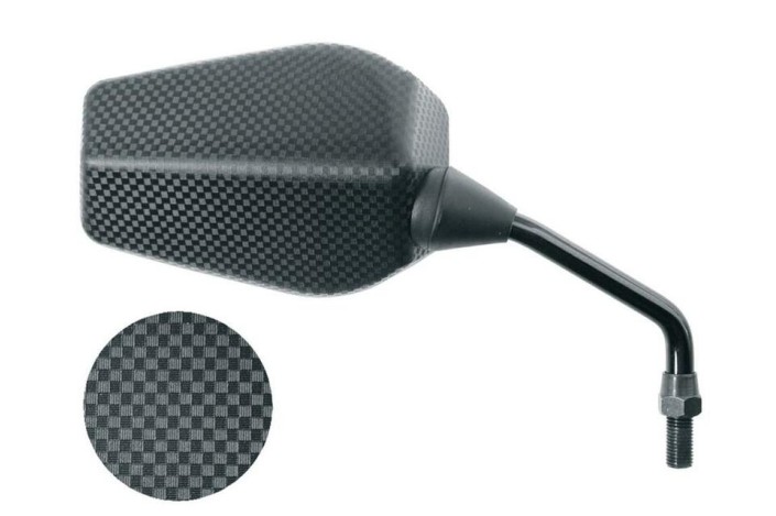 Rétroviseur VICMA F1 rectangulaire droit universel M10/125 - carbone