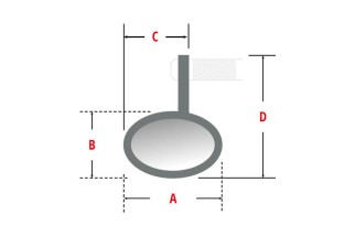 Rétroviseur embout de guidon HIGHSIDER Victory Rim avec clignotant/feu de position LED