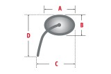 Rétroviseur de carénage HIGHSIDER Torezzo - avec clignotants  LED