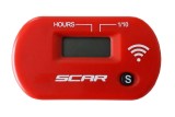 Compteur d'heures SCAR Sans-fil avec Velcro rouge