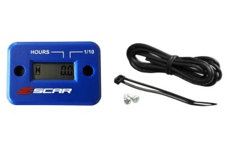 Compteur d'heures SCAR filaire avec Velcro bleu