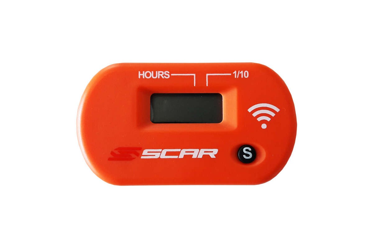 Compteur d'heures SCAR Sans-fil avec Velcro orange