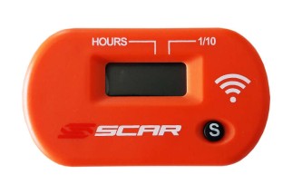 Compteur d'heures SCAR Sans-fil avec Velcro orange