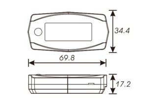 Compteur d'heure + compte tour KOSO Mini Style universel