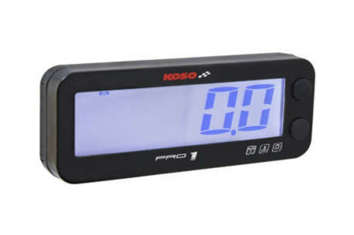 Compte-tours KOSO Pro-1 LCD multifonctions noir