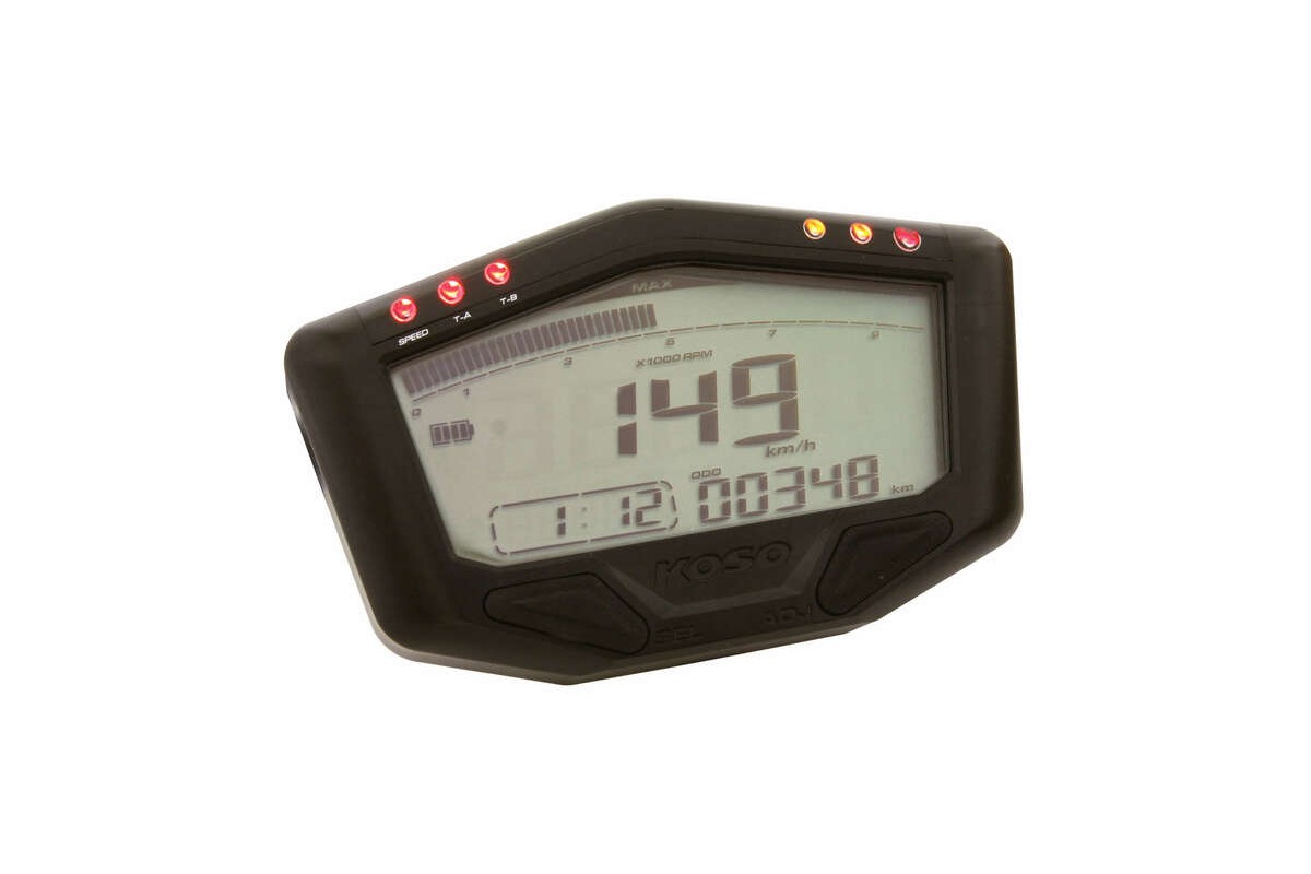 Compteur de vitesse KOSO DB-02 multifonctions noir universel