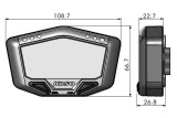 Compteur de vitesse KOSO DB-02 multifonctions noir universel