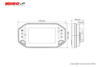 Compteur universel multifonction KOSO RX-4 Unlimited