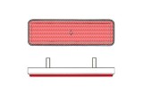 Catadioptre V PARTS rectangle 96x27mm rouge