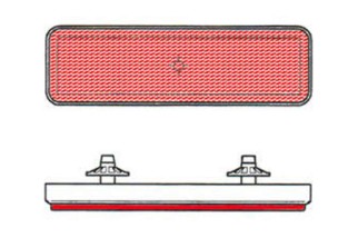 Catadioptre V PARTS rectangulaire rouge